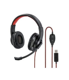 Hama "HS-USB400" PC Office Headset, Stereo, black- Cable 2M