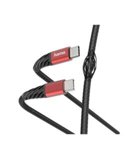 Hama "Extreme" Cable, USB-C - USB-C, 1.5 m, black/red
