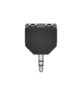 Hama Audio Adapter, 3.5 mm Jack Plug - 2 x 3.5 mm Jack Socket, Stereo- Black