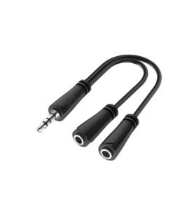 Hama Audio Splitter, 3.5 mm Jack Plug - 2 x 3.5 mm Jack Socket, Stereo