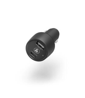 Hama Car Charger, USB-C, Power Delivery (PD) / Qualcomm® + USB-A, 30 Watt, Black