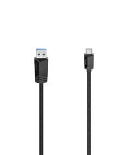 Hama Cable USB-C  – USB-A Plug, USB 3.2 Gen 1, 5 Gbit/s, 1.50 m Black