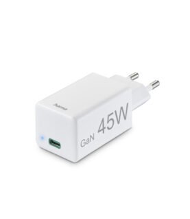 Hama Fast Charger, USB-C, PD/Qualcomm®/GaN, 45 W, white