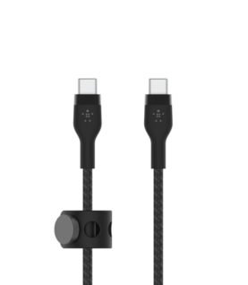 Belkin BoostCharge PRO Flex USB-C to USB-C Braided Silicone Cable, 1M, Black