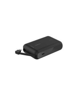 BOOSTCHARGE POWER BANK 10K WITH INTEGRATED CABLE - Black