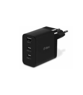 ttec SmartCharger Trio GAN 65W PD Travel Fast Charger 2 USB-C+USB-A-Black
